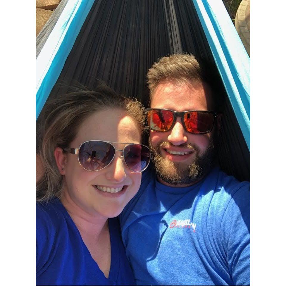 Hammock time in the backyard shortly after Frank moved in!