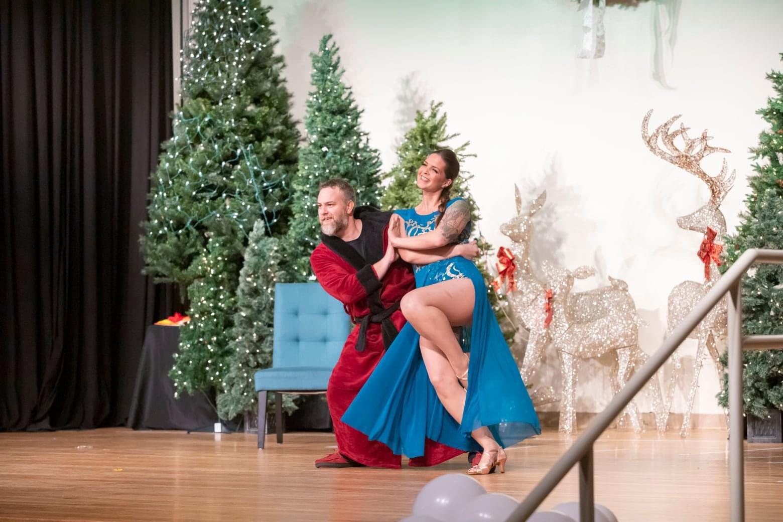 Dancing with First Dance ballroom studio Christmas performance 2021