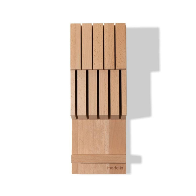 Made In Cookware - 9 Piece Knife Organizer - Italian Beechwood - Made in Italy