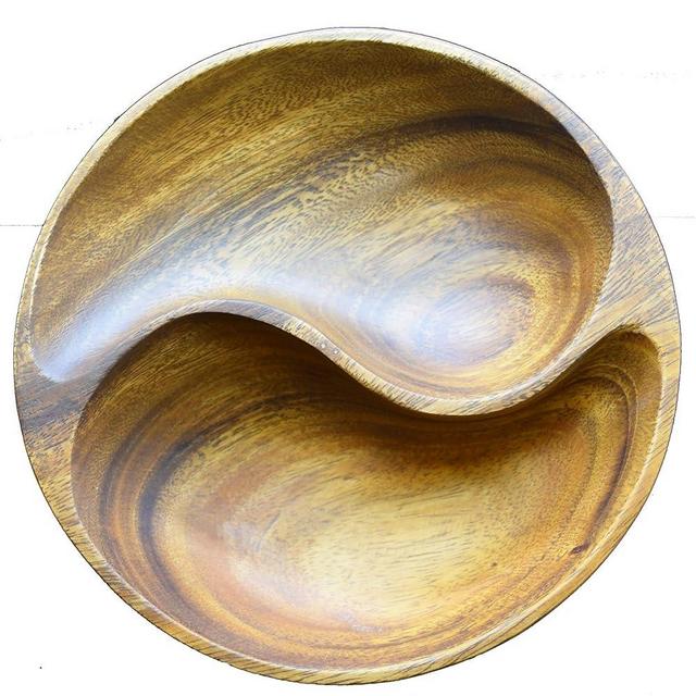 PACIFIC MERCHANTS Yin Yang 2 Compartment Bowl, 1 EA