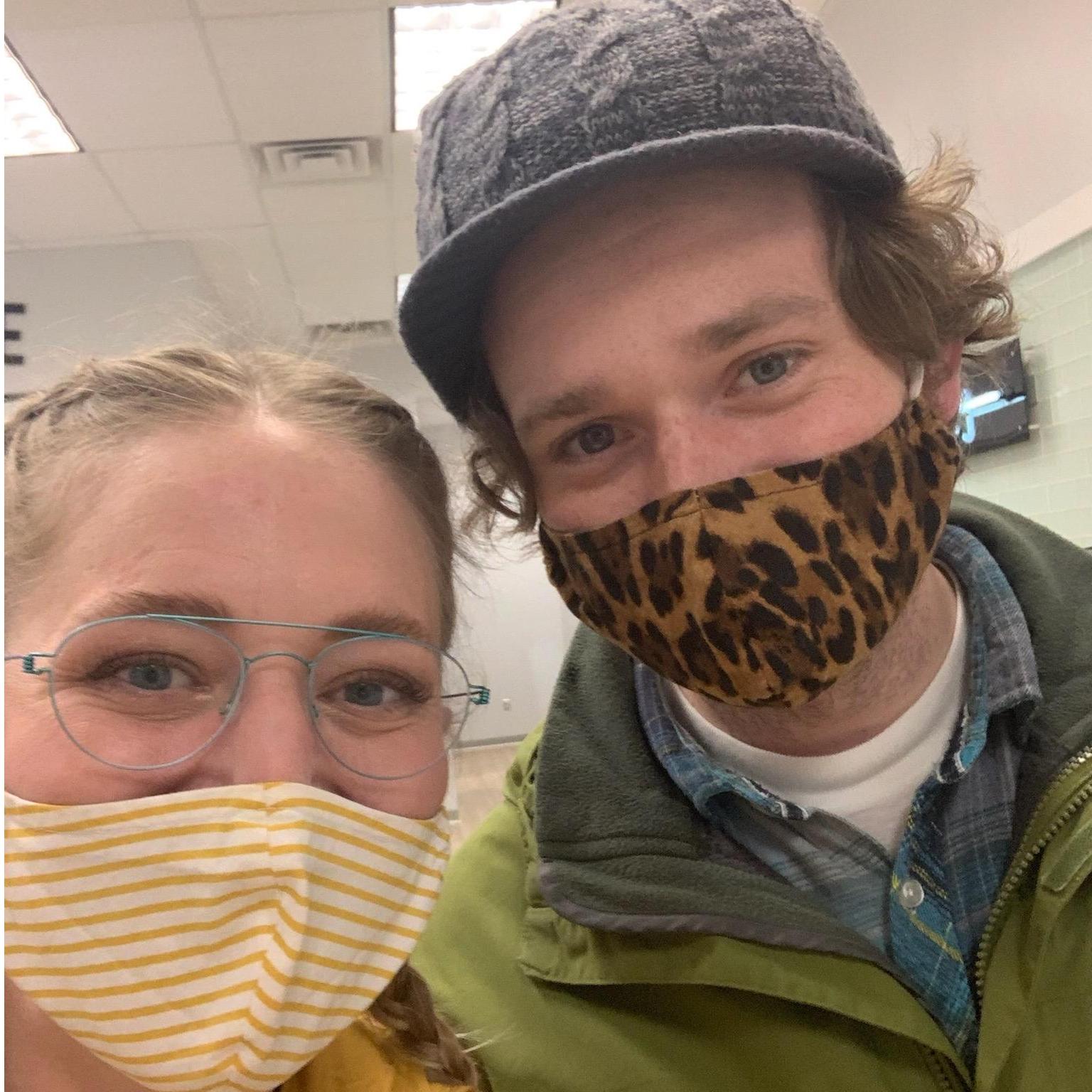 Masked up. We are a covid couple after all!