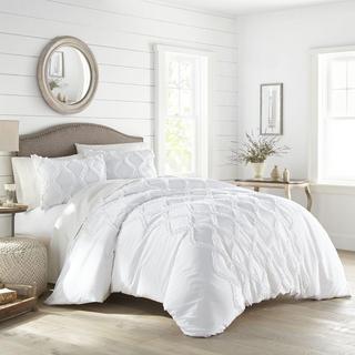 Anne Ruffle Ogee 3-Piece Duvet Cover Set