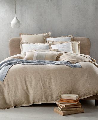 Hotel Collection Linen Natural Full/Queen Duvet Cover
