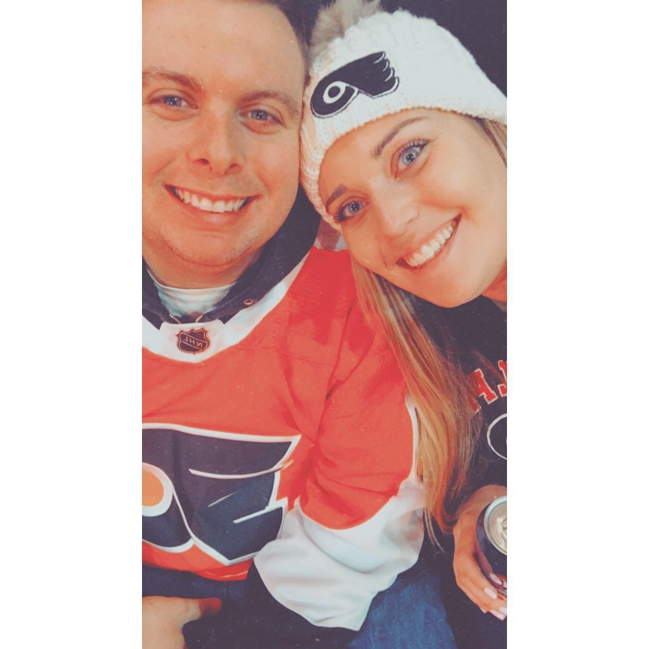 Our first of many Flyers games! (Dec 2019)