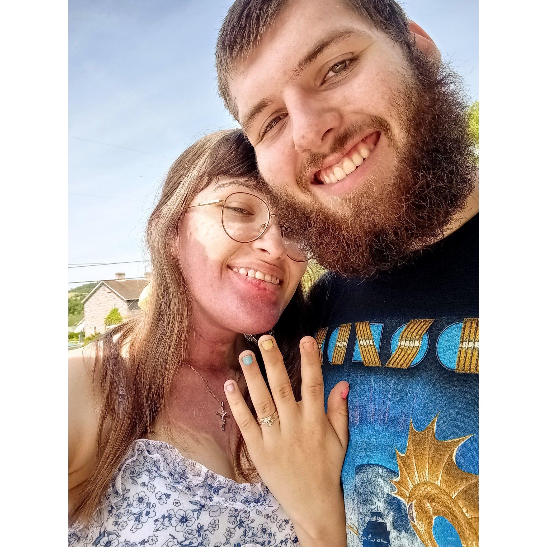 Photo taken the day after our engagement!