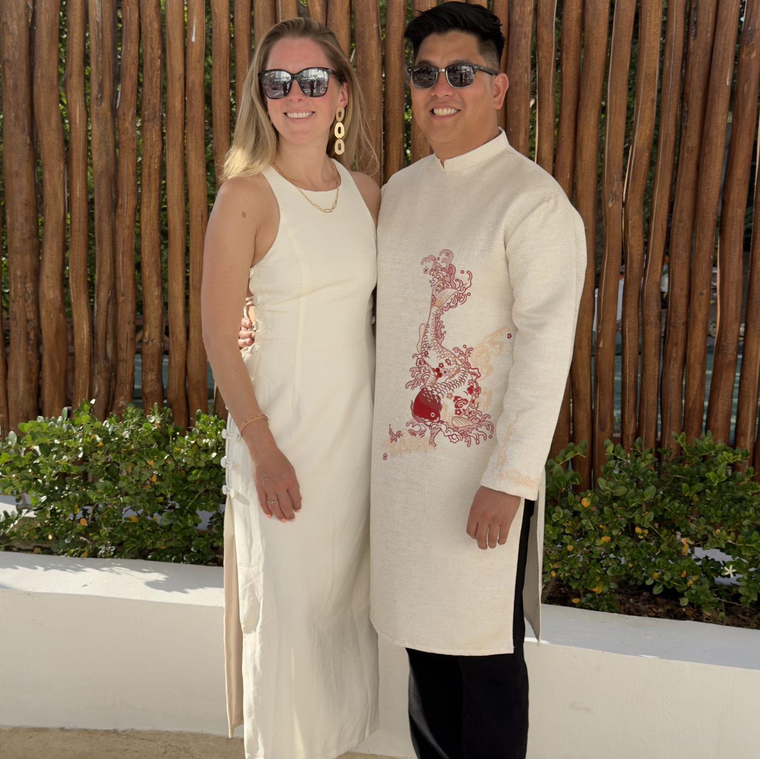 Cancun for Mark and Carol's wedding - this is the white out welcome reception party the evening prior to the wedding day!
