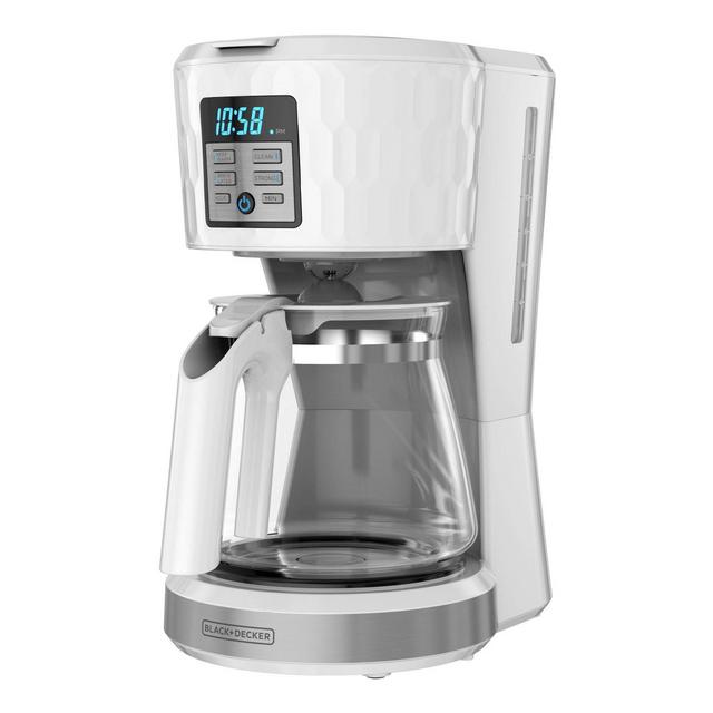 BLACK+DECKER 12-Cup Coffee Maker - Honeycomb White