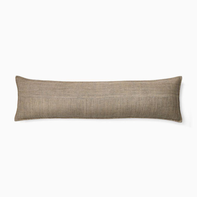 Channeled Weave Lumbar Pillow Cover, 12x46, Natural