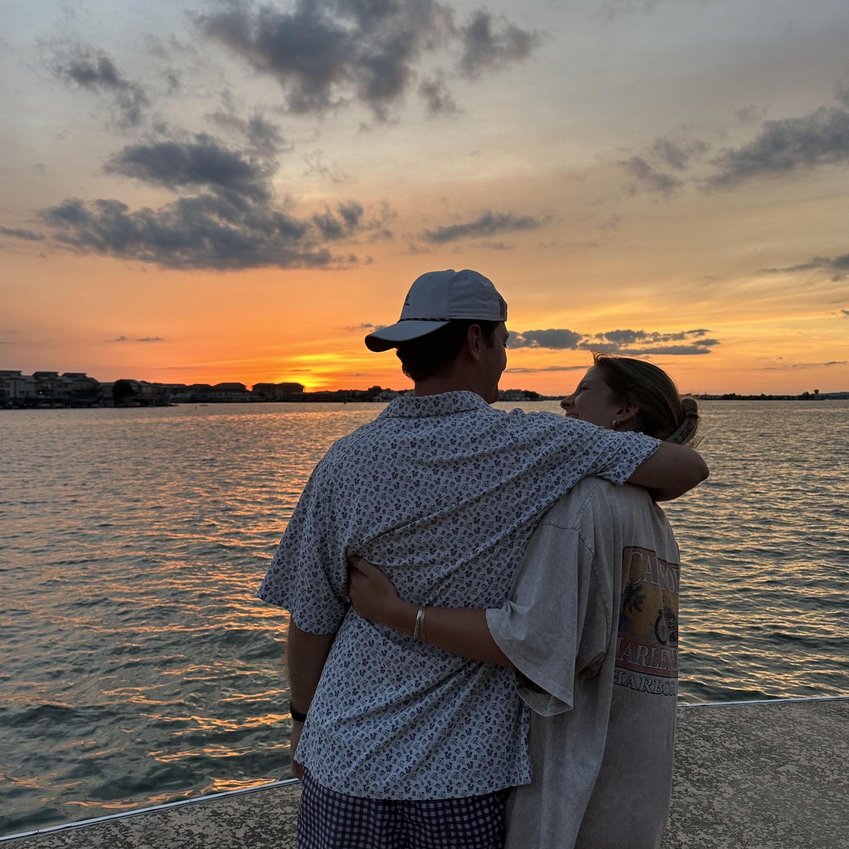 Where Luke and I first met - just 2.5 years later and engaged!