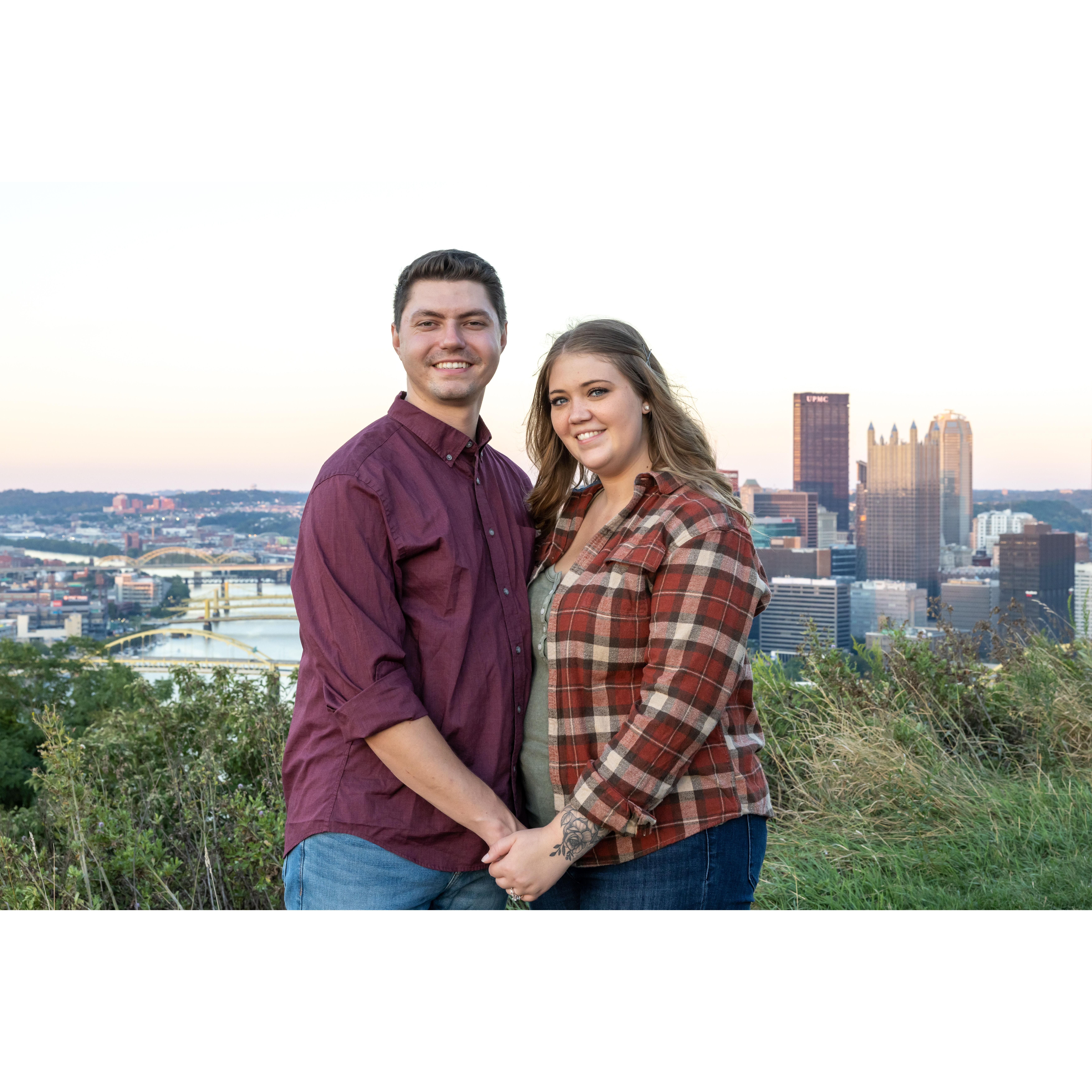 Engagement Photo on Mt. Washington