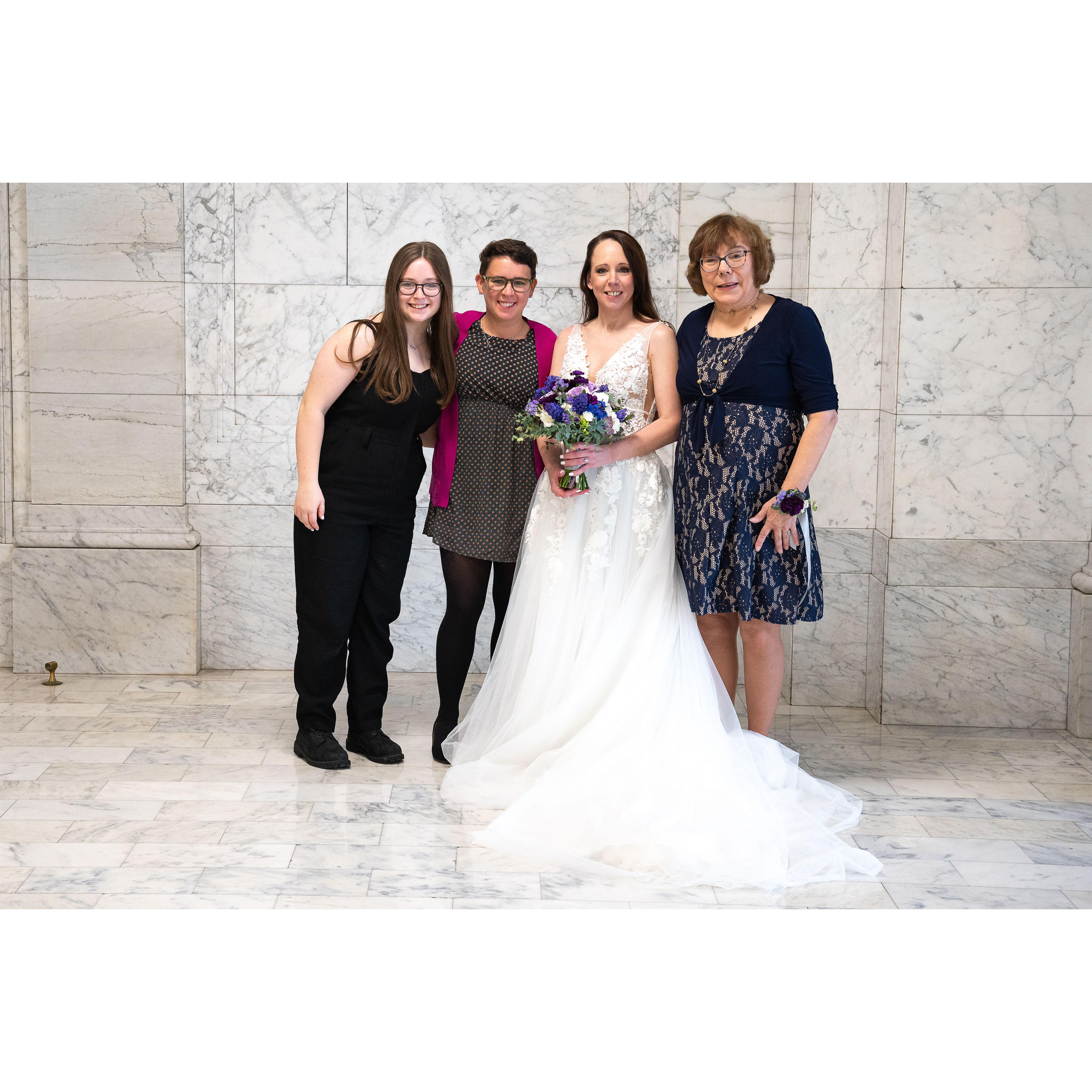 Sonja with her mother Gerry, her sister Lisa and her daughter Grace