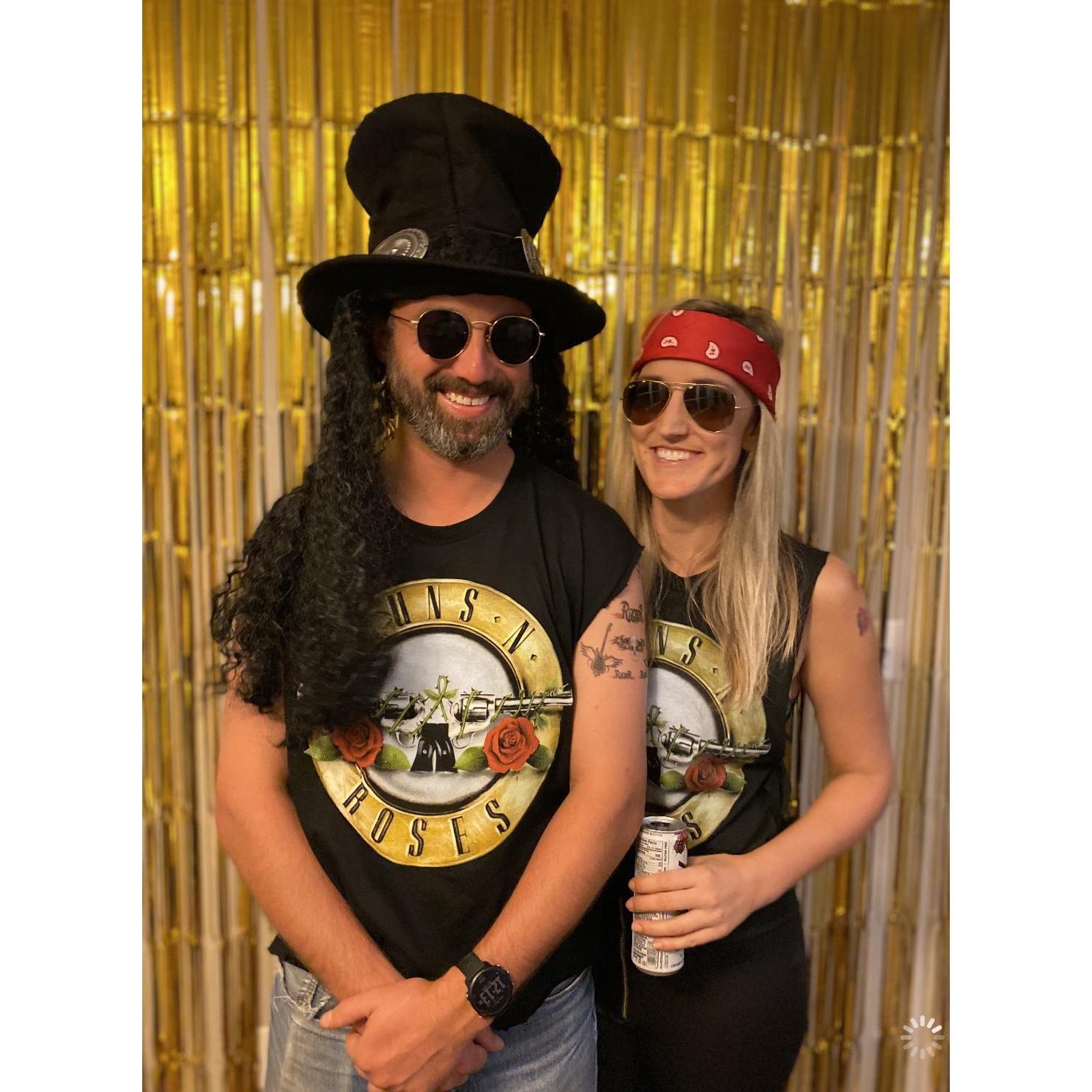Slash and Axel Rose. Halloween 2020
