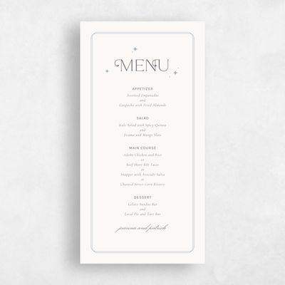 Beige Wedding Menu - Jelani
