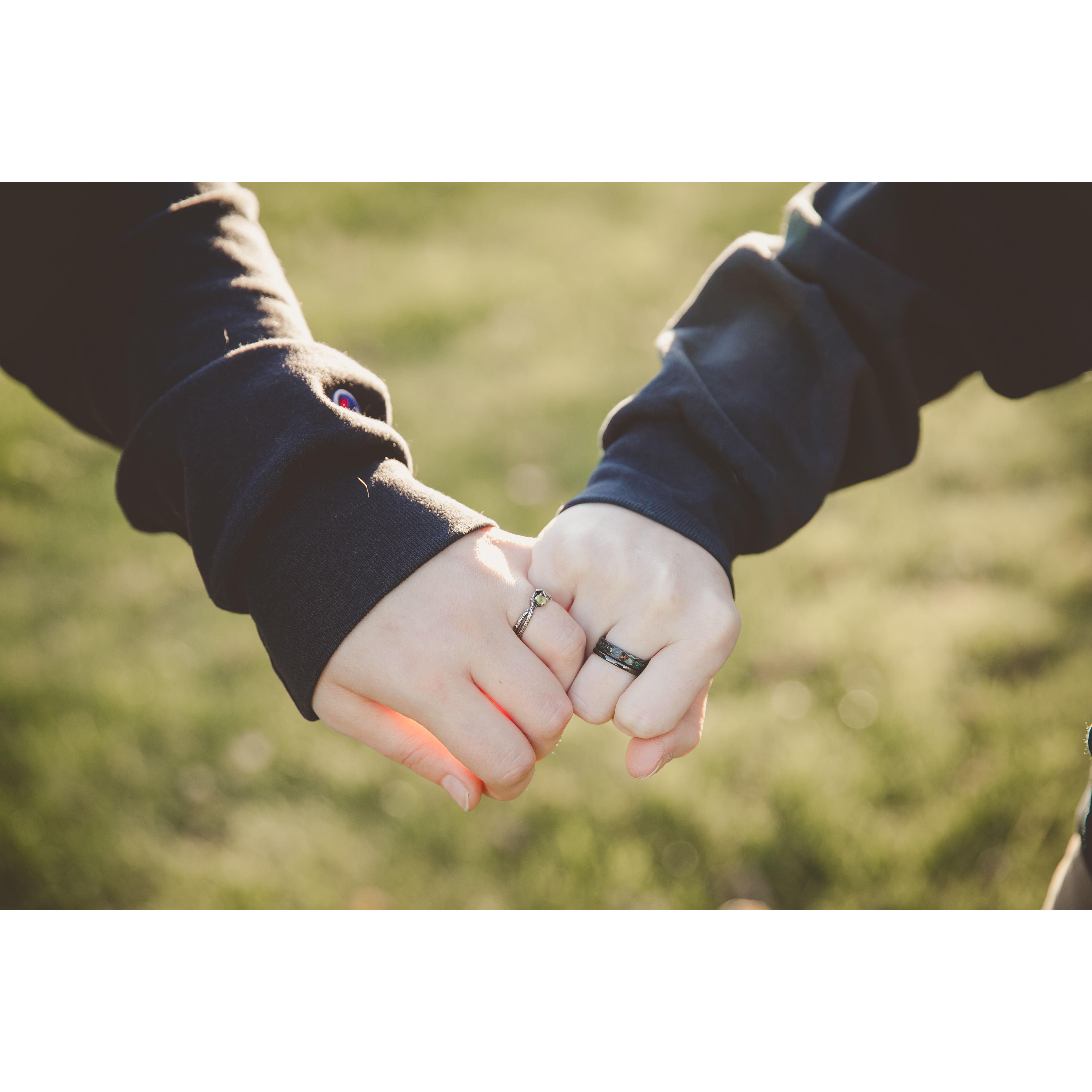 Engagement photos
We sometimes wear rings :)