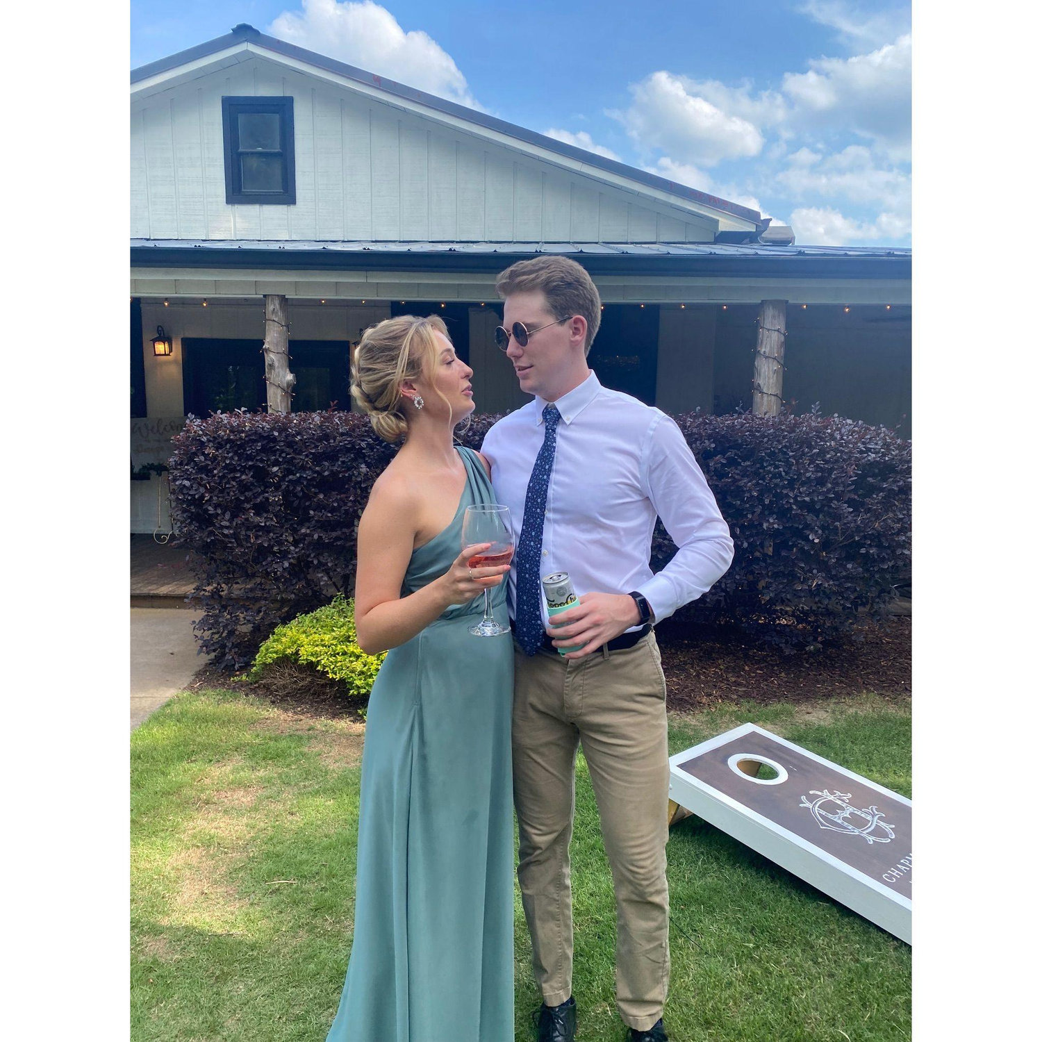 Our first wedding together