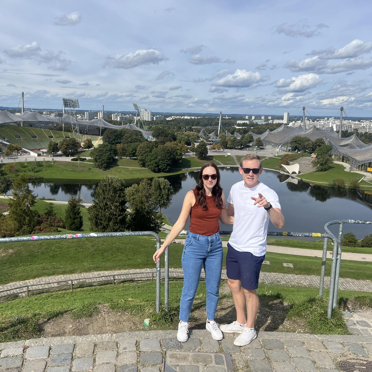 Exploring the 1972 Olympic Village in Munich, Germany, September 2024.