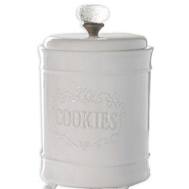 Mud Pie Circa Glass Door Knob Footed Cookie Jar