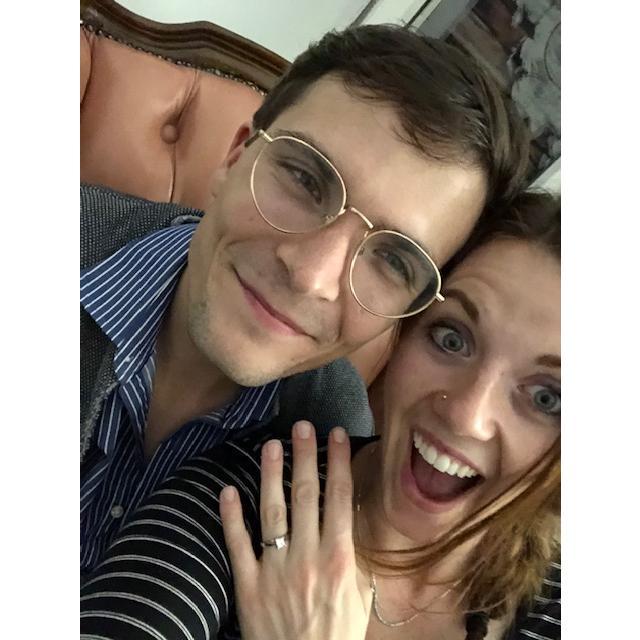 moments after Brent popped the question!