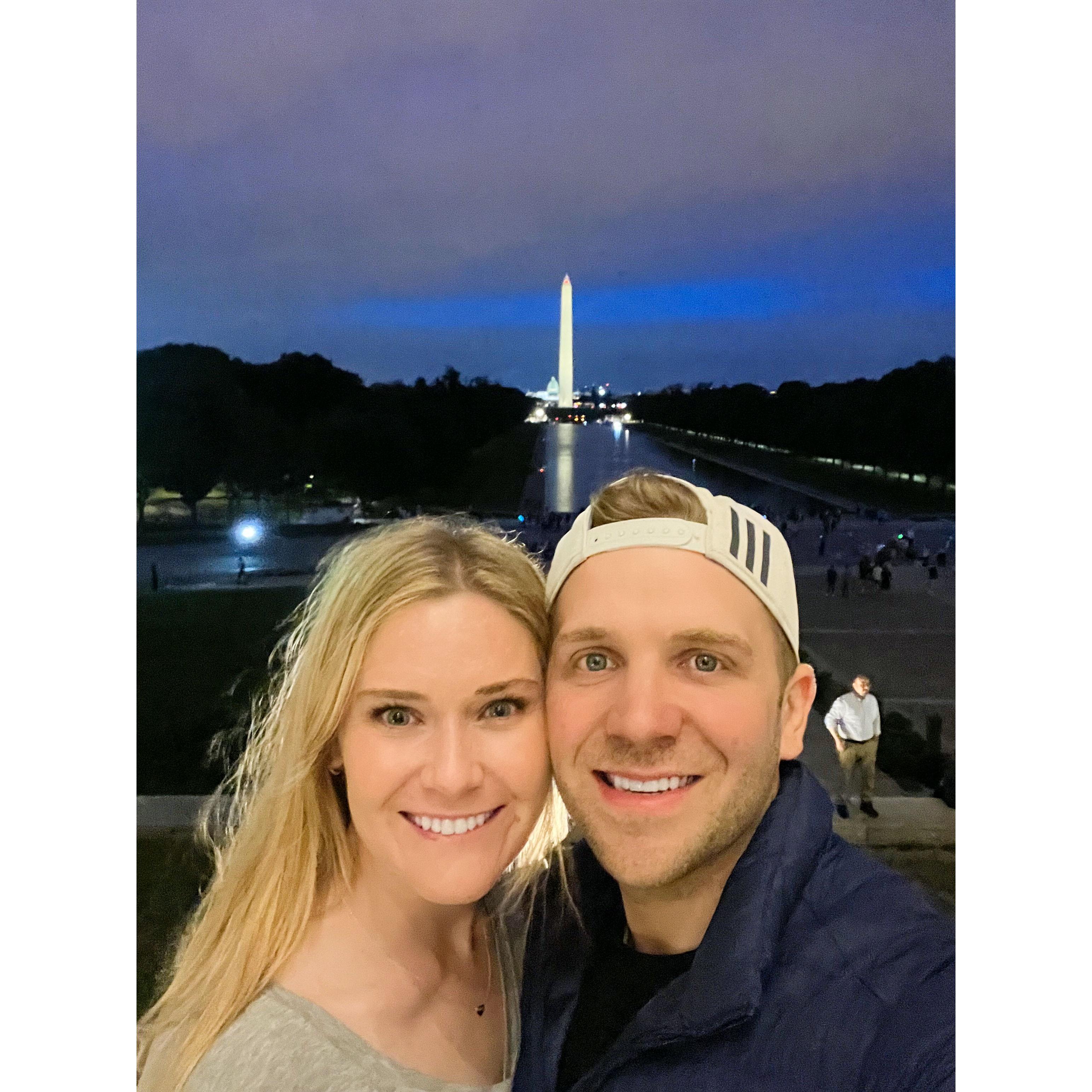 Night around the monuments in DC