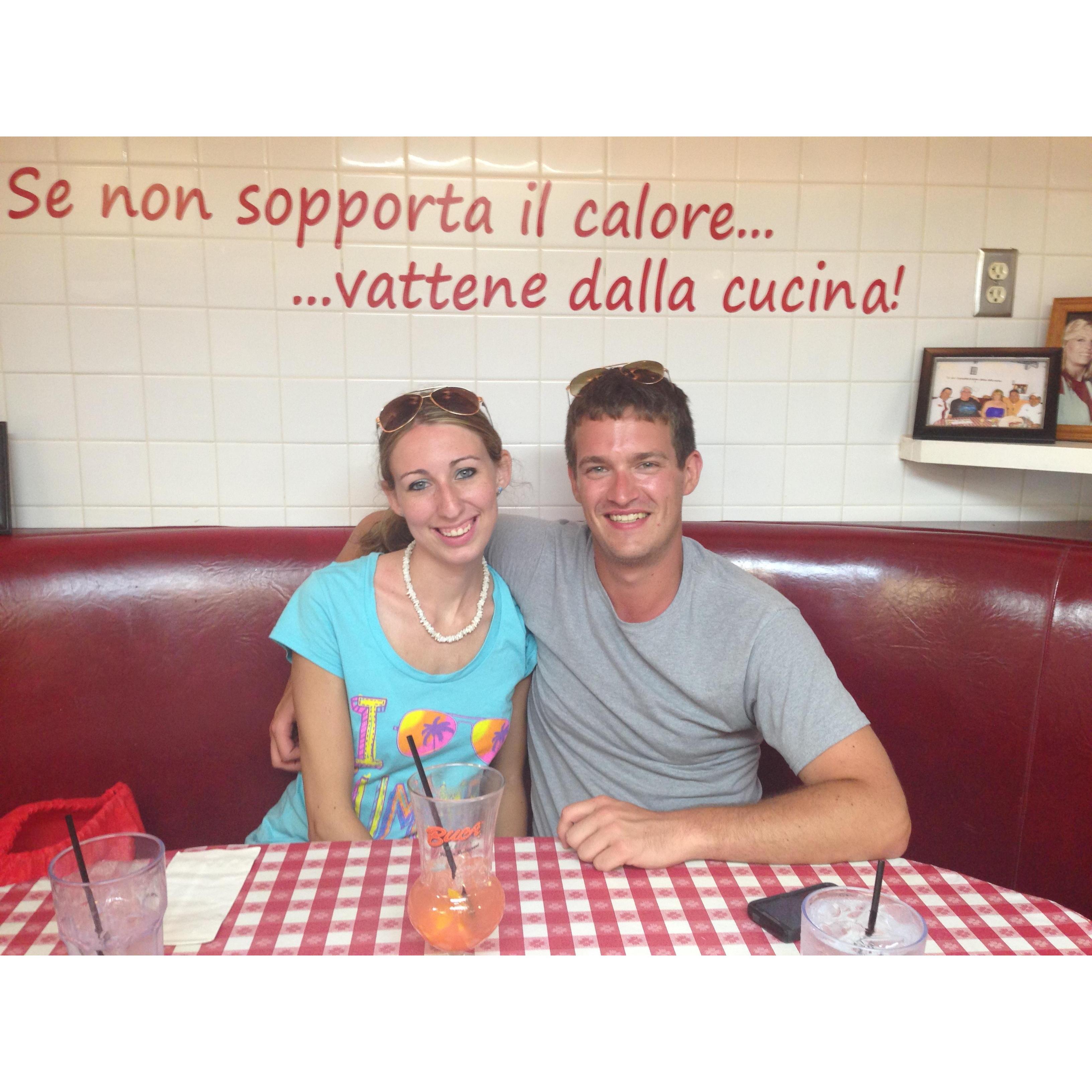 Jeff & I learned how to make our favorite Buca dish and is our #1 meal we make friends when they come to visit