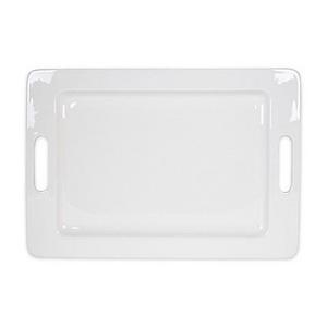 Nevaeh White by Fitz and Floyd - Nevaeh White® by Fitz and Floyd® 14-Inch Rectangular Handled Platter