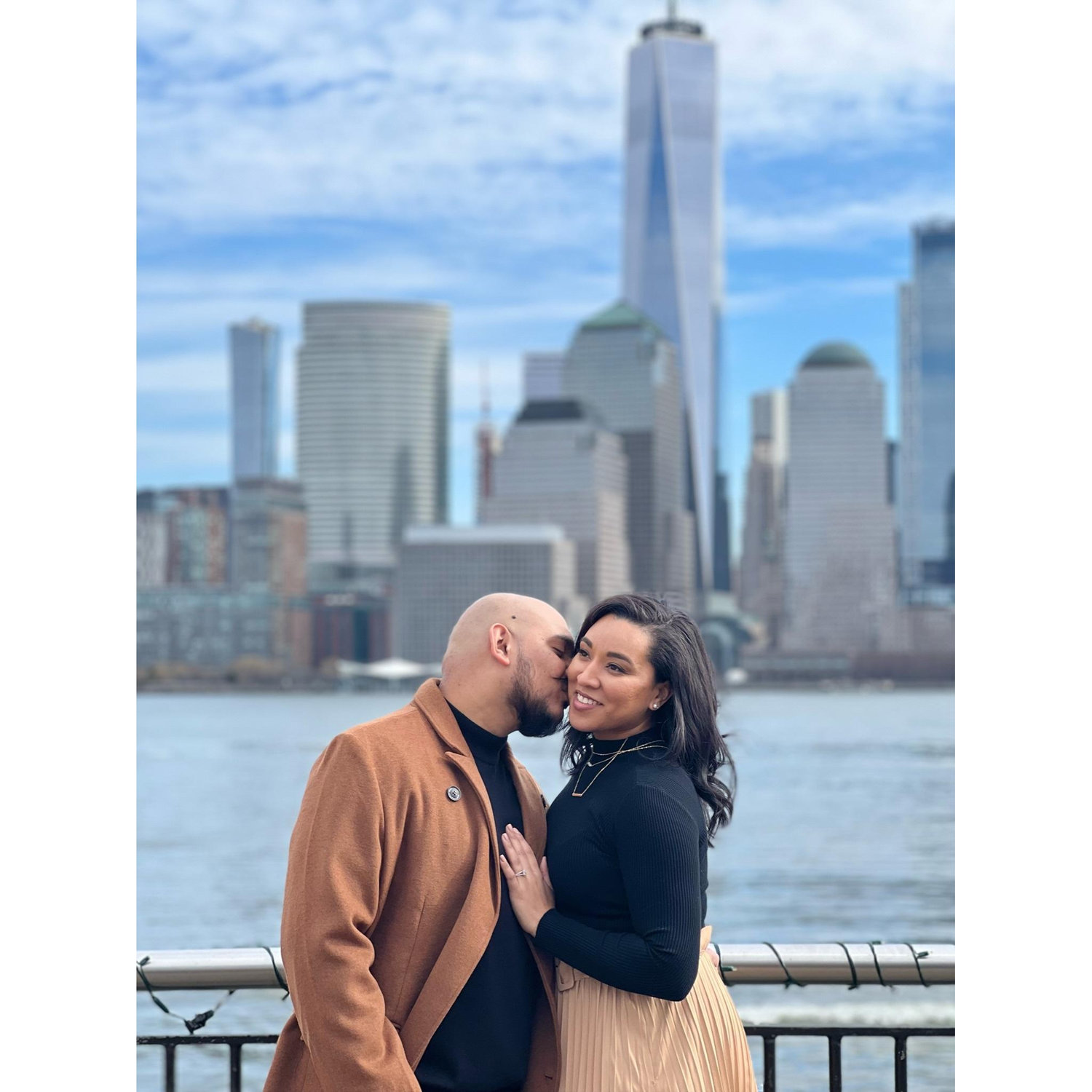 From our engagement shoot looking over the water to where it all began