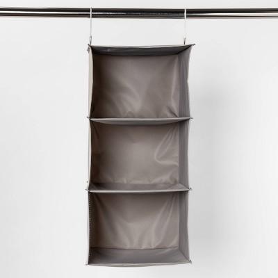 3 Shelf Hanging Closet Organizer Gray - Room Essentials™ : Target