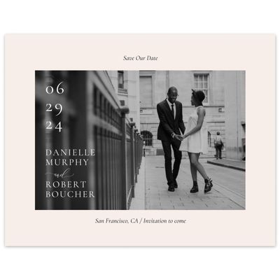 Linen, Beige Wedding Digital Save the Date - Barnell Landscape