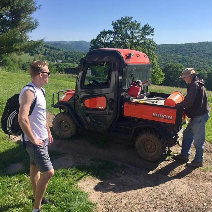 Visiting Megan's great Uncle Glen for the first time at their family farm in Troutdale, VA. Probably bonding over guns and stories about the Marine Corps.