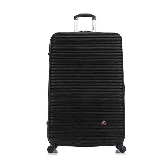 InUSA Royal 32-Inch Hardside Spinner Checked Luggage in Black