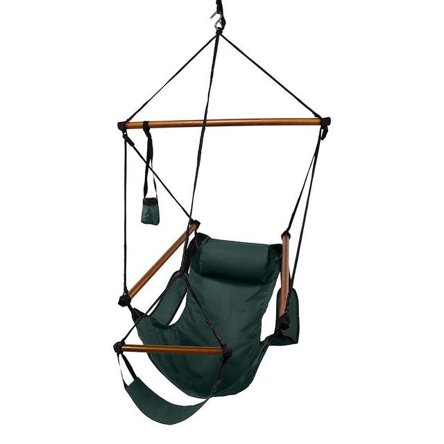 Hammaka Hanging Hammock Air Chair, Wooden Dowels, Green