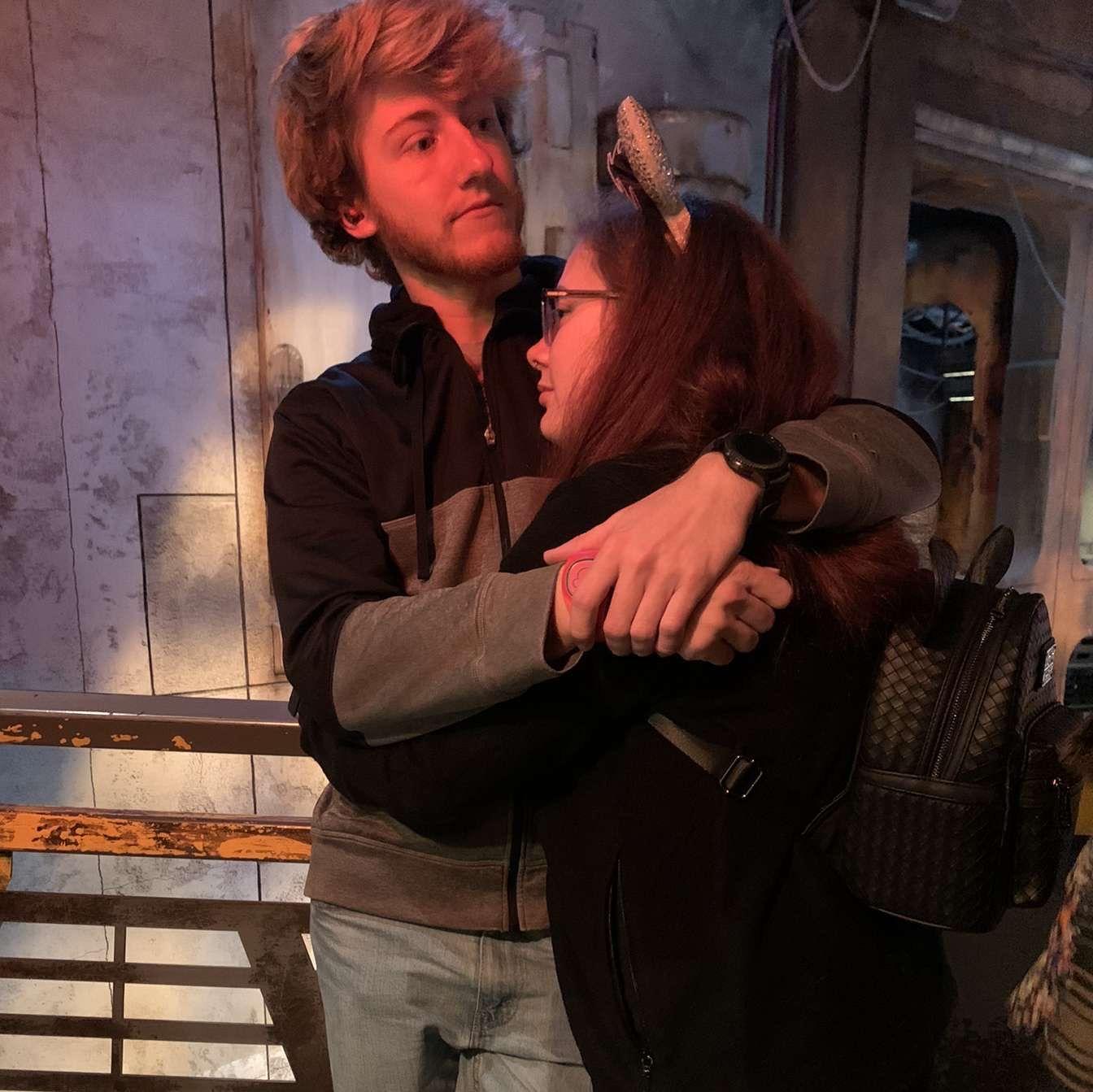 Waiting in line for Millennium Falcon: Smugglers Run on our first trip to Disney