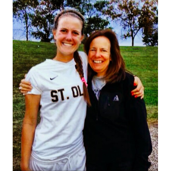 Sus and her mom at St. Olaf after a soccer game :)