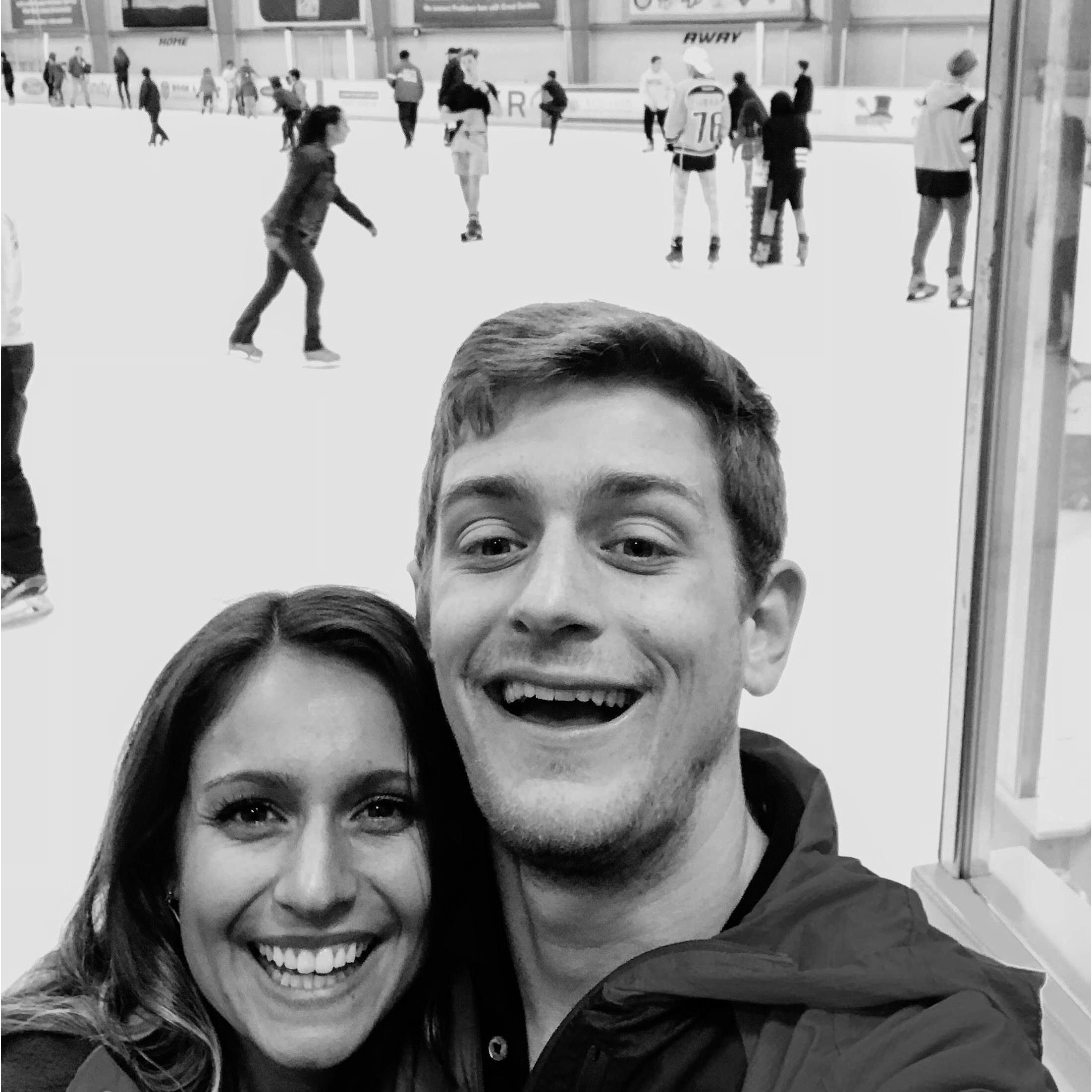 That time Blake learned he's a boss at ice-skating.