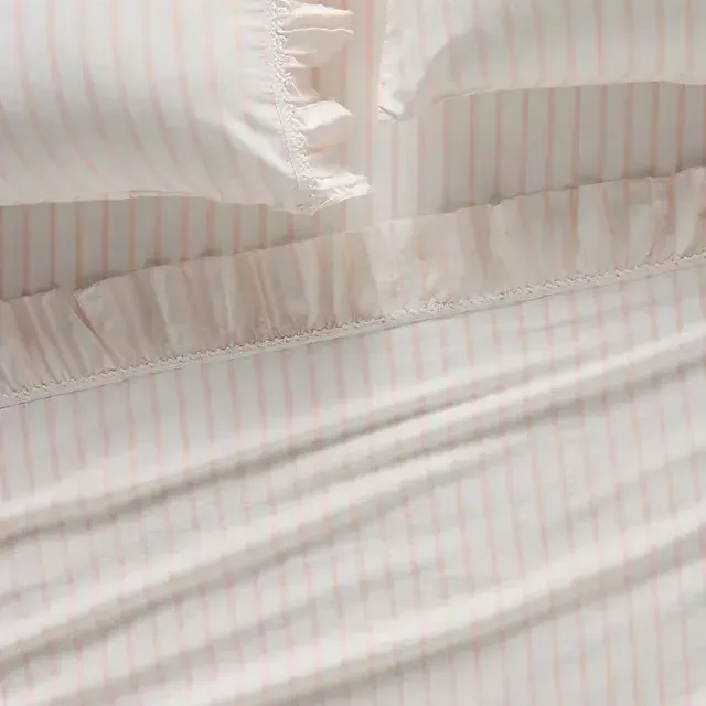Organic Cotton Spa Sateen Ruffled Sheet Set