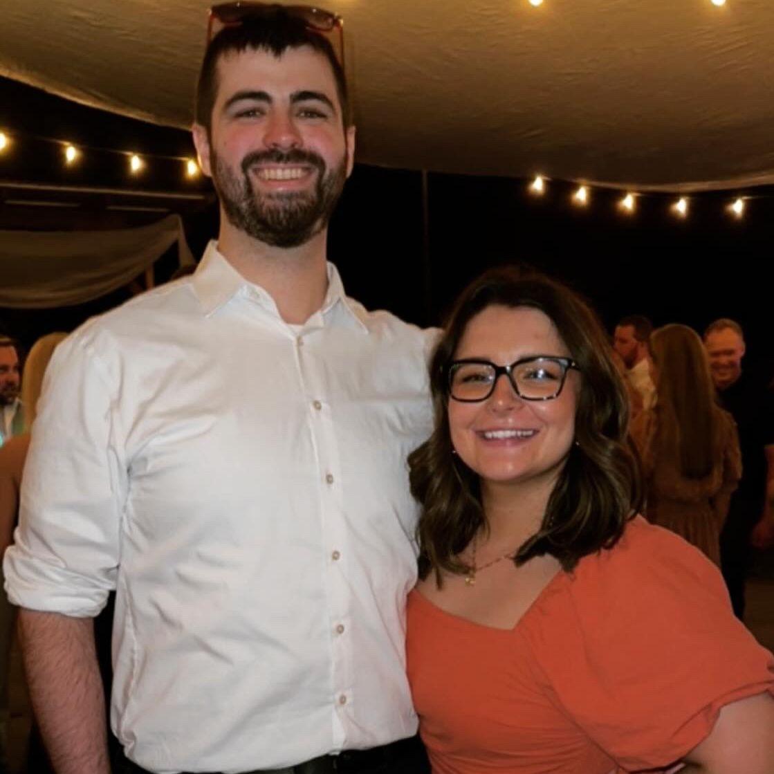 Our first appearance together at a wedding reception!