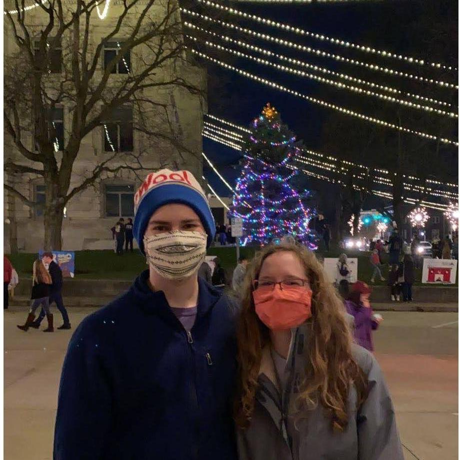 Christmas tree lighting on the square in Danville in 2020