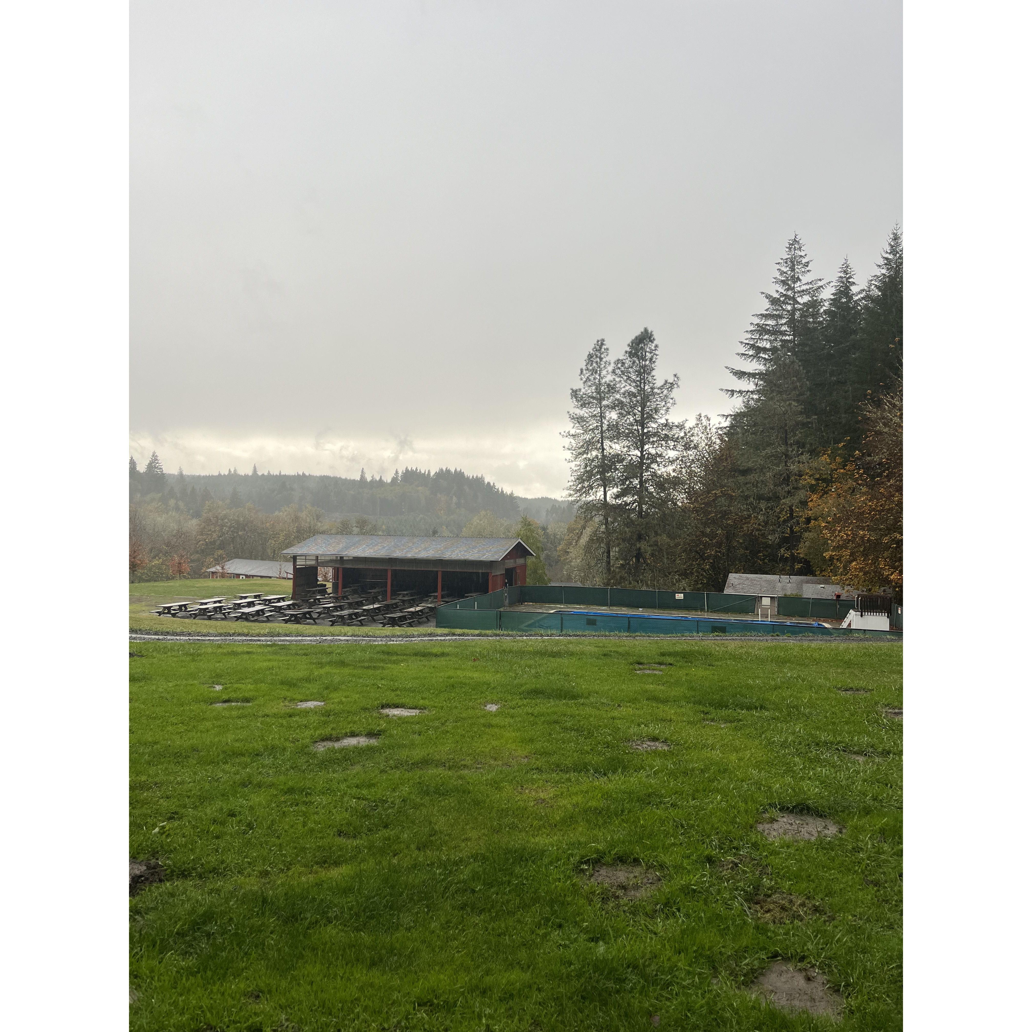 Rainy day backup venue & pool