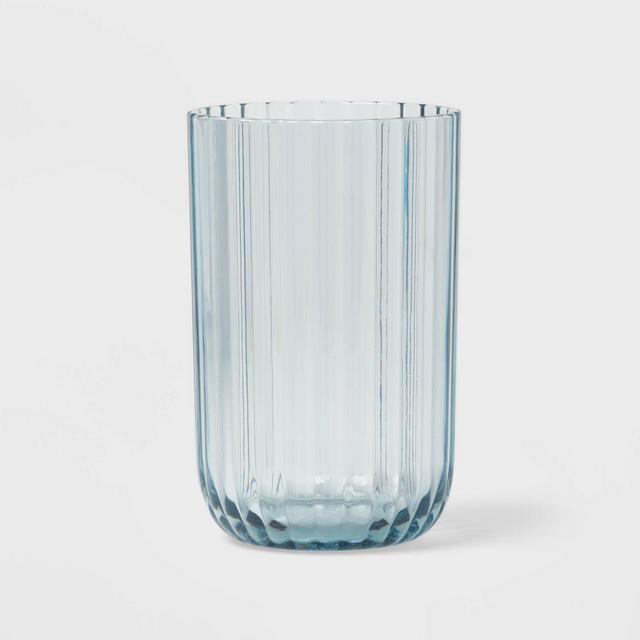 16oz Plastic Ribbed Tall Tumbler Blue - Threshold™