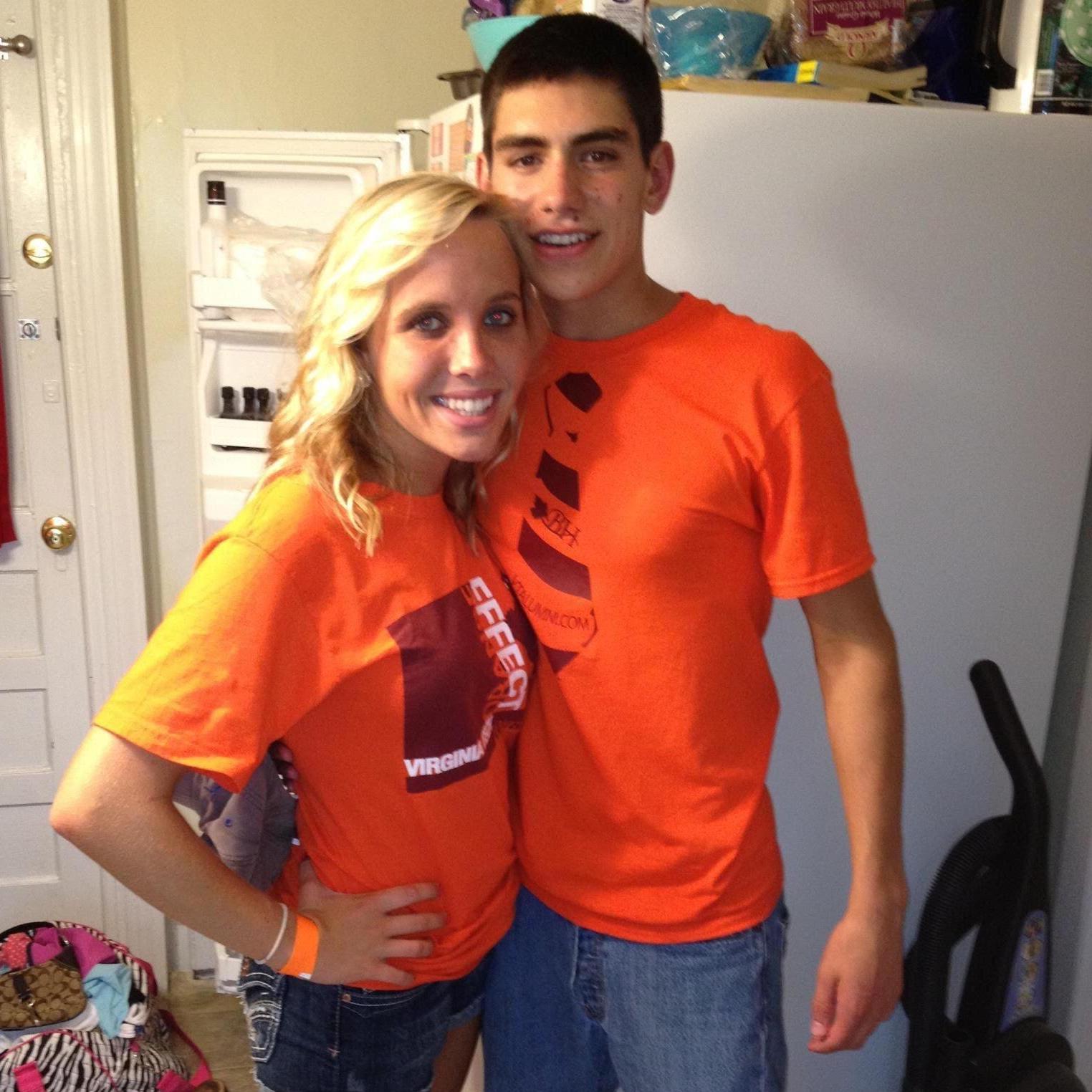 Our first VT football game as freshmen
