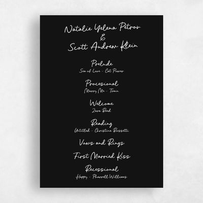 Black Wedding Program - Morgay