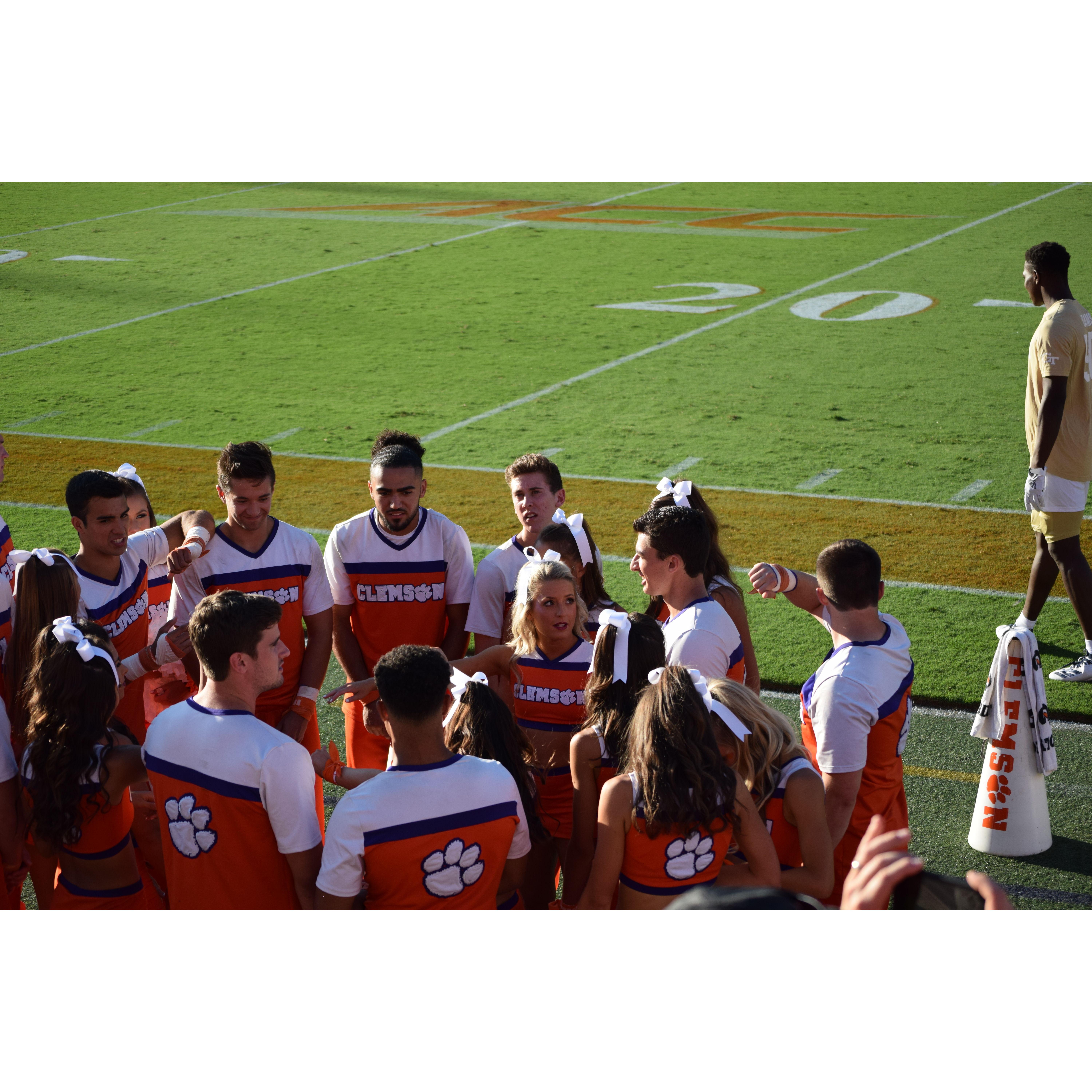 August 2019: First Football game of the season. Macale was likely annoyed with whatever Myrick was saying...
