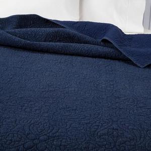 All Over Stitched Chambray Quilt - Threshold™ Navy, King