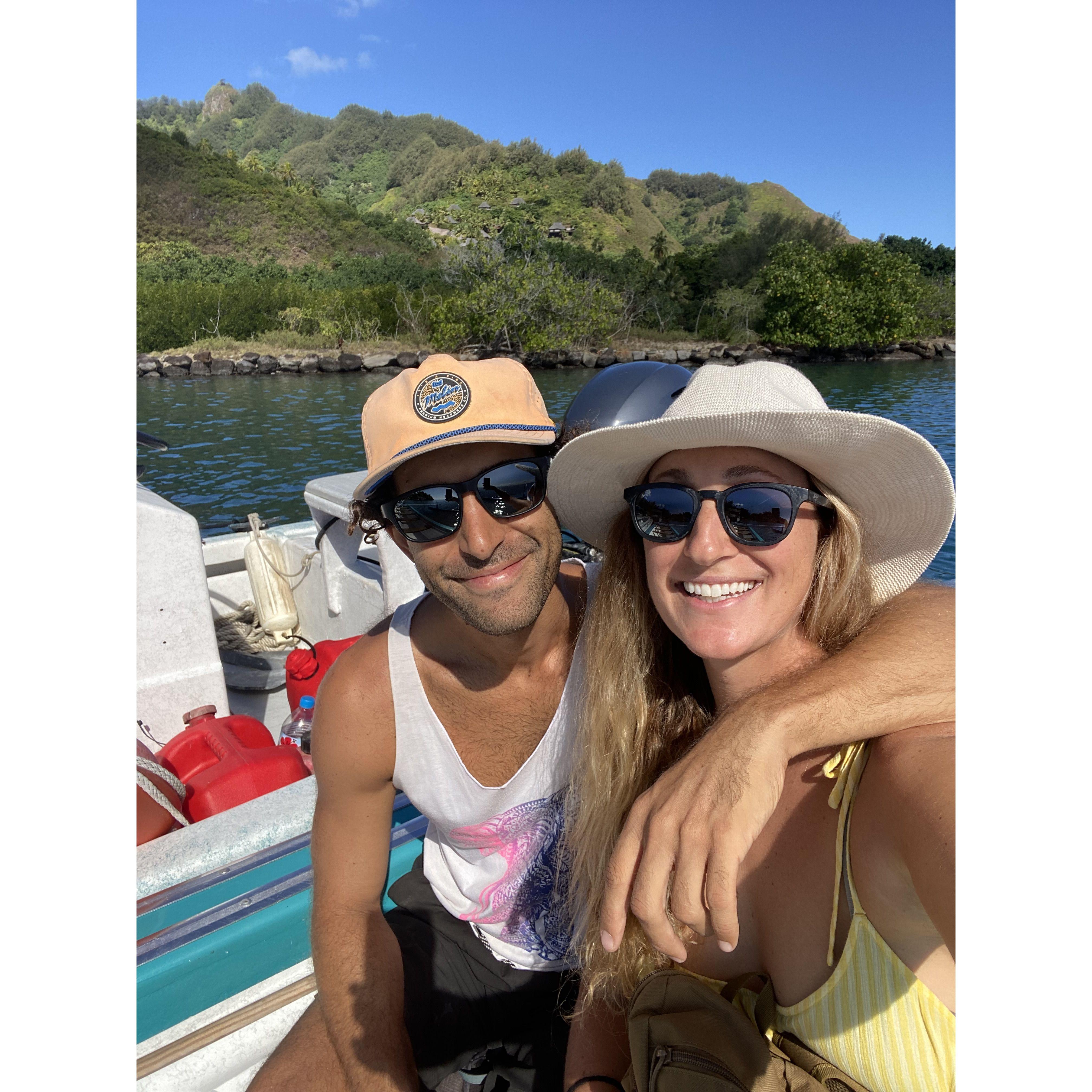 On our way to Coco Beach, Moorea