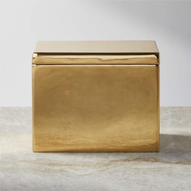 Polished Brass Recipe Box