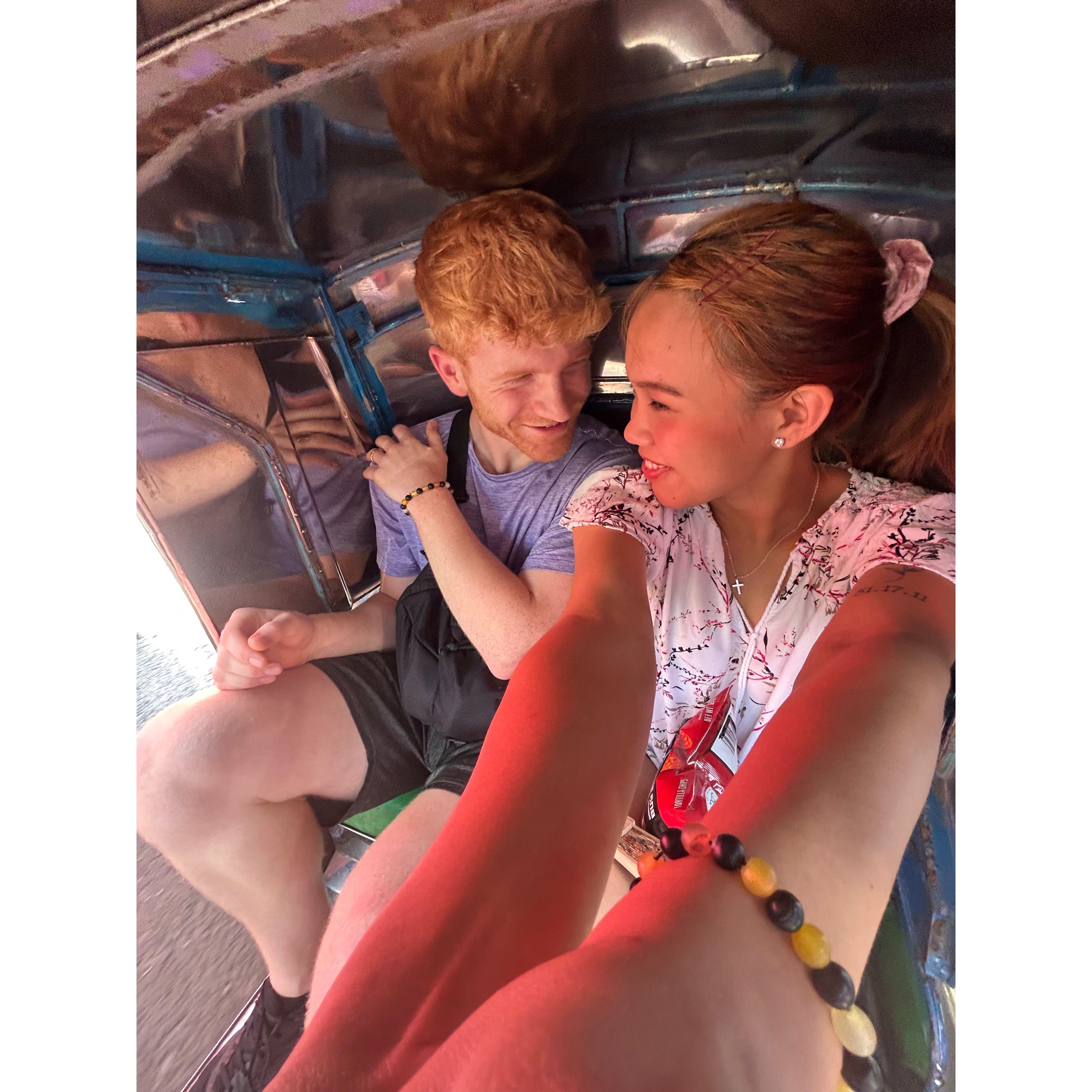 12-26-24
Our first time riding a tricycle (a common transportation) together in the Philippines.