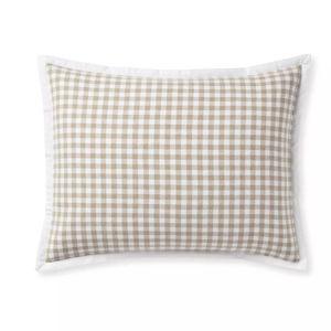Belvedere Flannel Sham (Doe Gingham, Standard Size)