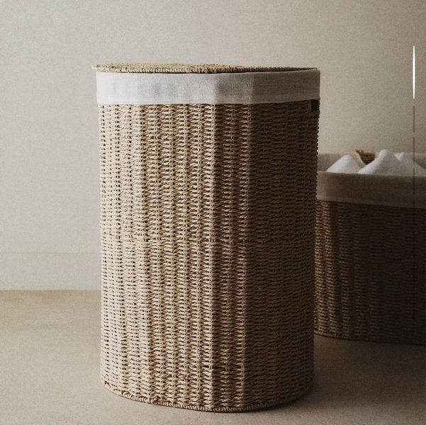 FABRIC LINED LAUNDRY HAMPER | Zara Home United States of America