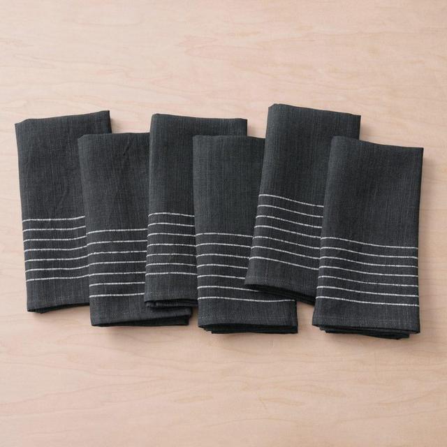 Sangeet Linen Napkins - Charcoal