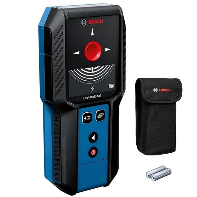 BOSCH GMS120-27 Wall Scanner and Stud Finder, Detects Wood, Metal, and Live Wires Behind Your Wall - Includes 2 AA Batteries and Pouch